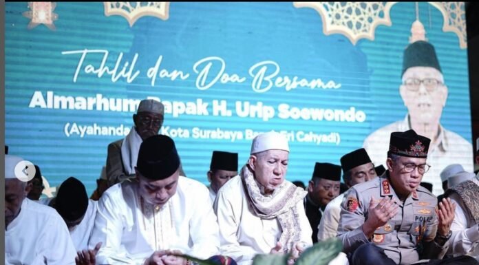 7 Hari Wafatnya Ayahanda Walikota Surabaya, Kapolrestabes Hadir di Acara Tahlil dan Do’a Bersama
