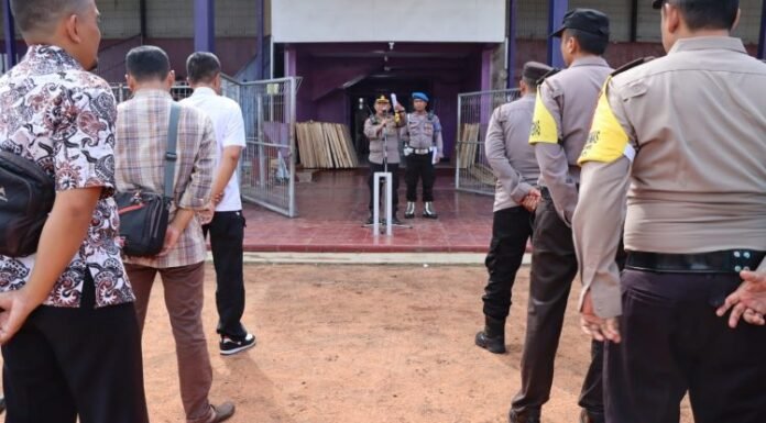 Pastikan Kondusif Polres Kediri Kota Gelar Gladi Bersih Jelang Pertandingan Persik Vs Persija