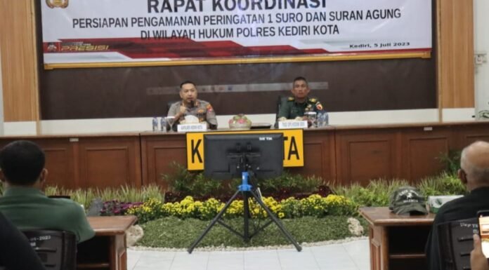 Polres Kediri Kota Gelar Rakor Pengamanan Peringatan 1 Suro Dan Suran Agung