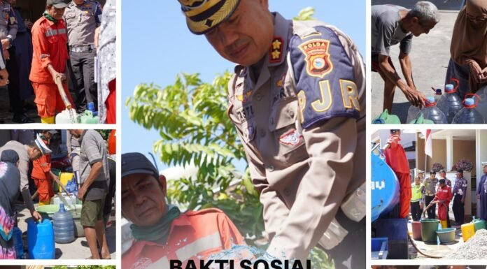Bansos Air Bersih Ditlantas Polda Sulsel Untuk Masyarakat Terdampak Kekeringan