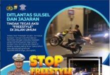 Cegah Bahaya Serius Ditlantas Polda Sulsel Dan Jajaran Tindak Tegas Aksi FREESTYLE Di Jalan Umum