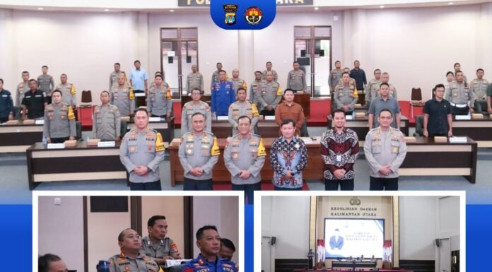 Kapolresta Bulungan Hadiri Taklimat Awal Audit Kinerja Itwasda Polda Kaltara