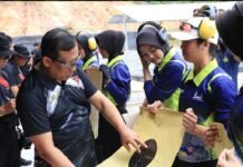 Lomba Menembak Memeriahkan HUT Brimob ke-79 di Polda Kalimantan Utara