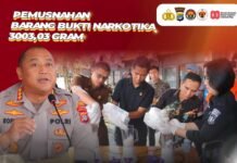 Polresta Bulungan Musnahkan 3 Kg Sabu Jaringan Internasional, 1 Tersangka Masih DPO